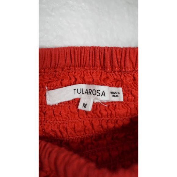 Tularosa Revolve Maida‎ Off the Shoulder Ruffle Sz Medium Mini Red Dress No Belt - Picture 6 of 7